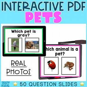 Pets REAL PHOTOS Interactive PDF Digital Activity | Pets Study