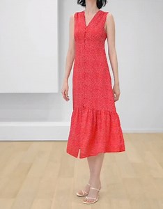 Dotted Midi Dress With Gathered Hem This midi dress is cut with a flattering shift silhouette and playfully flocked with polka dots. It's cut from mid-weight crepe and falls to a fabulous gathered hem. It comes with a self-tie belt to define your waist. https://saturdayclub.com/new/2838-dotted-midi-dress-with-gathered-hem.html | Saturday Club