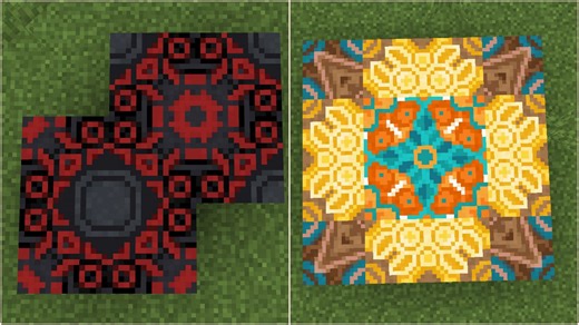 How to make patterns using glazed terracotta in Minecraft