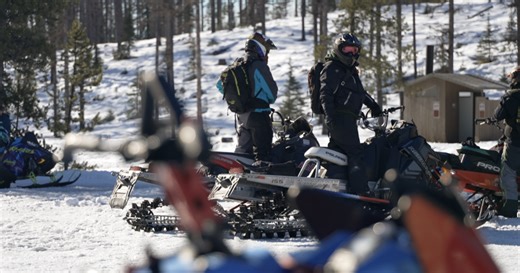 Snowmobiling for local trails in Seeley Lake