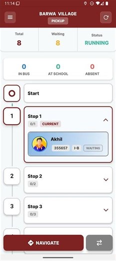 TrackNab Driver App – Smart School Bus Tracking System