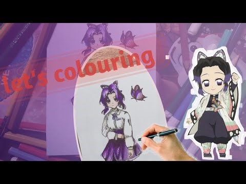 anime draw || how to colours anime #easydrawing #tutorial #anime #demonslayer #begginers|| suku art