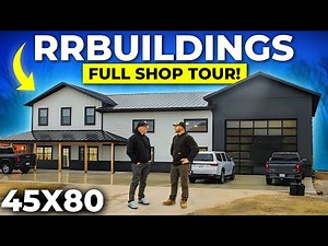 RRBuildings FULL SHOP TOUR! How This 45x80 Post Frame Shop Was Built!