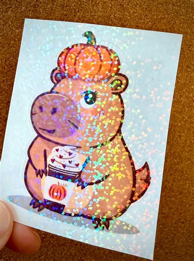 Pumpkin Spice Capybara Vinyl Decal: Sticker, Funny - Etsy