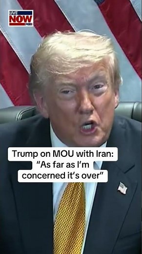 Trump says Iran Memorandum of Understanding is "over" ceasefire ends #trump #iran #nato
