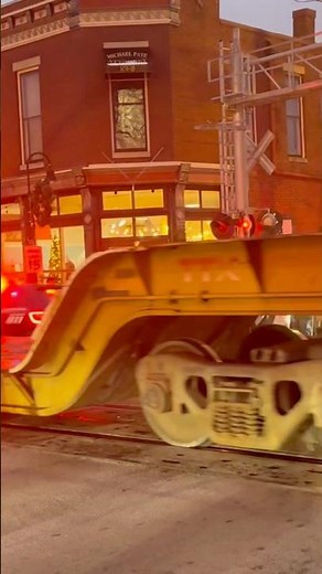 WOW! HEAVY Duty Railway Car In Middle Of Street, CSX Street Running Train, JawTooth #shorts