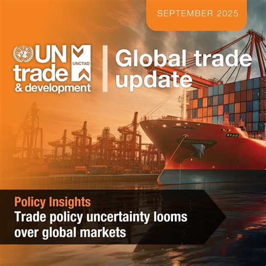 Trade policy uncertainty has become the new tariff – and its price is felt worldwide. Volatility punishes those least able to absorb it. But there are ways forward: diversifying markets, strengthening agreements, and giving firms advance notice of policy shifts can reduce risk. Restoring stability and predictability is essential – for investment, growth and trade’s role as a driver of development. Explore UN Trade and Development’s latest Global Trade Update: ▶️ https://ow.ly/fmv250WPvye | UN Tr