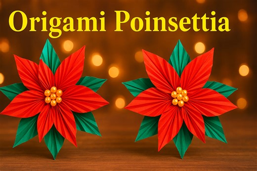 Make Beautiful Paper Poinsettia Like a Pro | How to Make Paper...