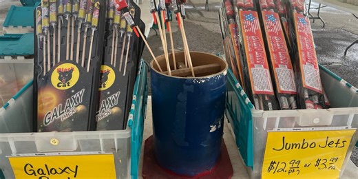 Fireworks stands prepare for first day of firework sales in Missouri