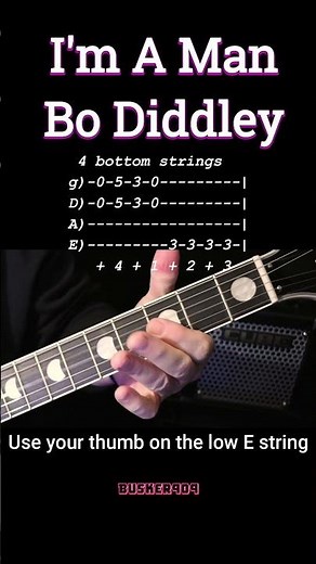 How To Play "I'm A Man On Guitar" | Bo Diddley | Blues Guitar Lesson #shorts