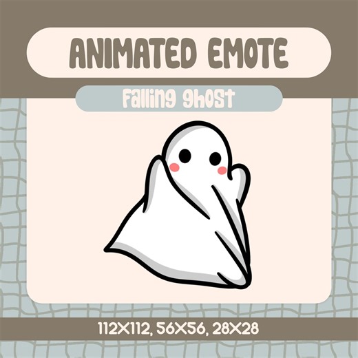 Kawaii Falling Ghost Animated Emote, Twitch, Discord (digital Download) - Etsy