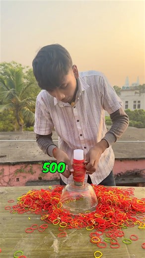 I Explode a Snow Spray with Rubber bands #shorts #razminivlog