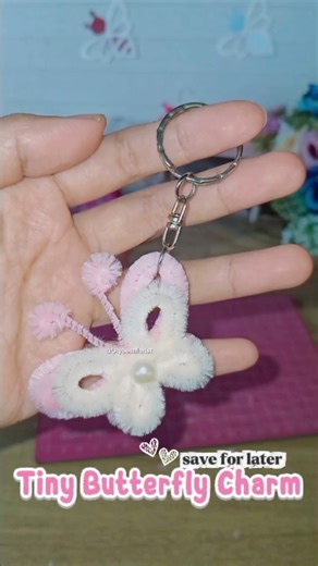 butterfly keychain🦋✨️🌸💕🎀 #charms #accessories #diy #tutorial #handmadecraft #keychains #butterfly