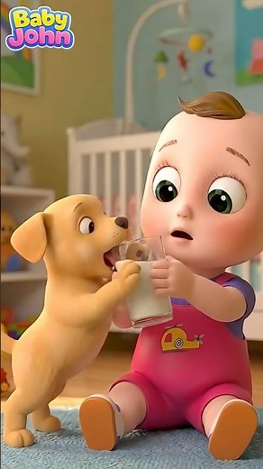 Kids Learn to Share Milk | Sharing is Good | Baby Cartoon Kids Song #shorts