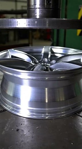 Hydraulic Press Crushing Alloy Car Wheel Rim | Extreme Slow Motion