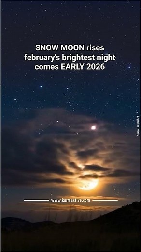 Snow Moon February 2026 | Full Moon Lights Up Winter Skies