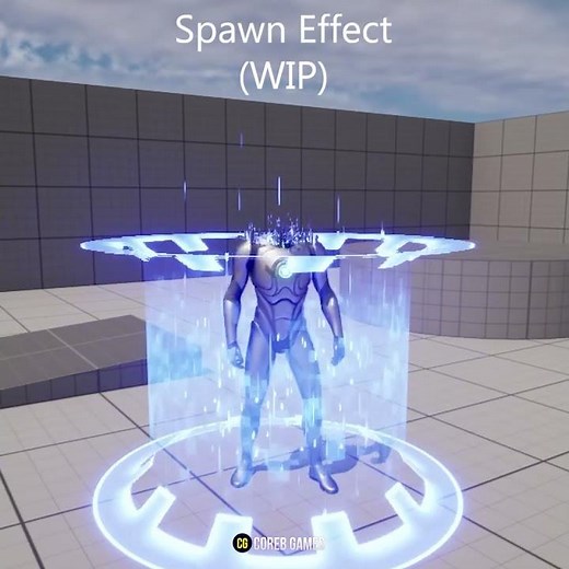 Spawn Effect VFX (WIP) - Unreal Engine 5 #shorts