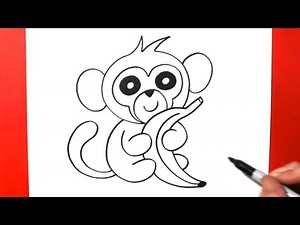 How to Draw a Cute Baby Monkey | Step by Step Drawing