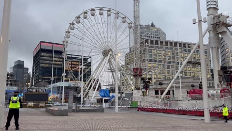 Aftermath of "terrifying" Christmas fairground ride collapse