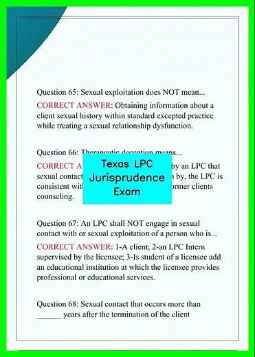 Texas LPC Jurisprudence Exam video