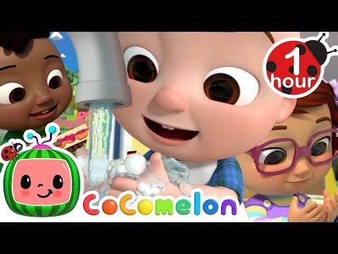 Classroom Hand Washing Song + More | Healthy Habits and Animal Play | Cocomelon | Moonbug Kids