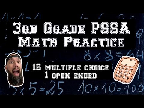 3rd Grade PSSA Math Practice Test: 16 Multiple Choice and 1 Open Ended