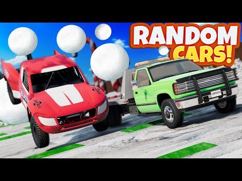 Random Cars vs GIANT Snowball Avalanche in BeamNG Drive Mods!