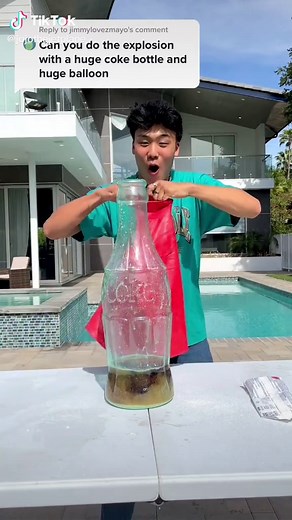 Exploding a Coca-Cola bottle | Funniest reaction to @jimmylovezmayo