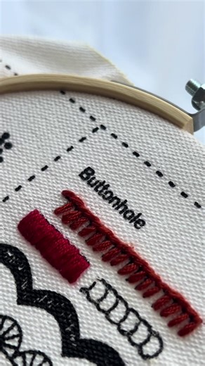 Buttonhole stitch tutorial🧵🪡 #embroidery #embroiderytutorial #stitch #stitchlover #beginnerembroidery