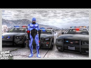 Robocop Police Patrol!! - GTA 5 MOD (EPIC ROBOCOP POLICE PATROL GRAND THEFT AUTO 5)