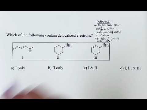 Identifying delocalized electrons example