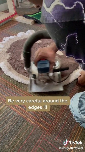 Rug Shaver Machine Demo on Vintage Rug