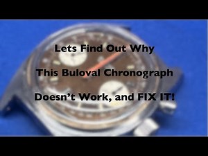 Troubleshooting and Repairing this Bulova 14eb Chronograph Vintage Watch