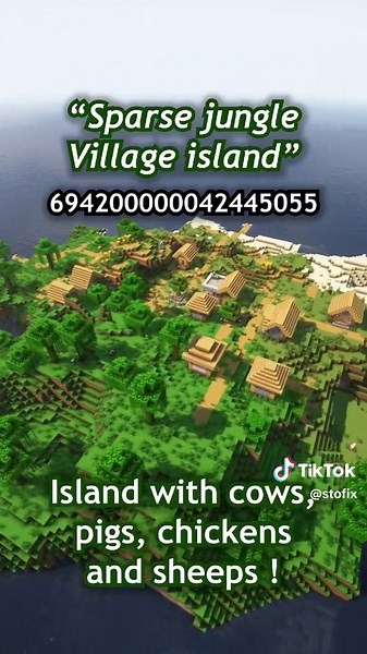 Sparse jungle is such a good biome 💯 Structures generation only guaranteed for Java #Minecraft #minecraftseeds