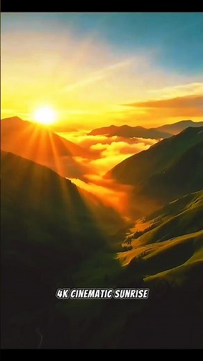 "The Most Beautiful Sunrise You’ll Ever See – 4K Nature Cinematic , 🌈🏞️ "