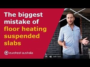 The biggest mistake of floor heating suspended slabs – Floor heating - Perth