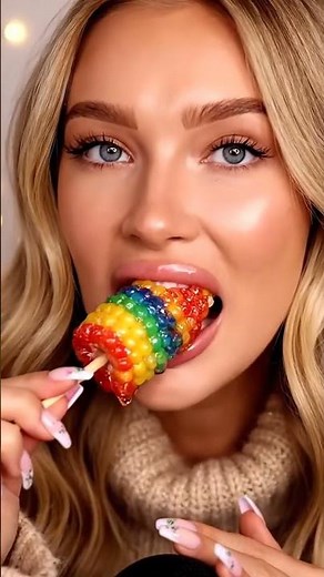 Satisfying Rainbow ASMR 🌈✨ | Chewy & Crunchy Eating Sounds | Relaxing 4K HD #relaxingasmr #mukbang