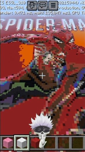 how to create spider-man in minecraft #viralshort#inminecraft