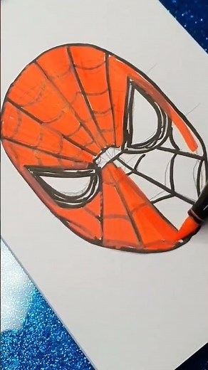 como desenhar e pintar o homem-aranha spider-man #drawing #desenhoinfantil #art #desenho