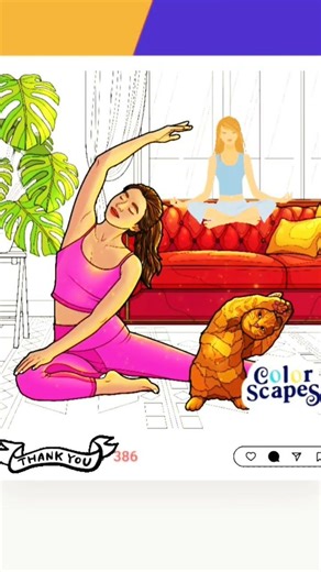 YOGA 🤩🧘‍♀️🐱 #art #creative #drawing #artwork #digitalart #illustration #artcommunity #coloringfun
