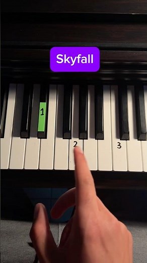 Skyfall by Adele in 3 notes 🎶 #adele #piano #pianotutorial #stepbystep