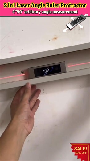 🔦 【Laser Line Projector & Angle Gauge】Dual-function at the touch of a button – precise measurements without assistance! ✨ Combines laser line projection with angle measurement in one device. Instantly levels walls and floors with sub-0.1° accuracy. 📏 High-precision LED digital display. Automatically detects inside and outside corners – transforms DIY novices into seasoned craftsmen! ⚡ Powerful magnetic attachment design. Adheres directly to metal surfaces for effortless one-handed operation! |