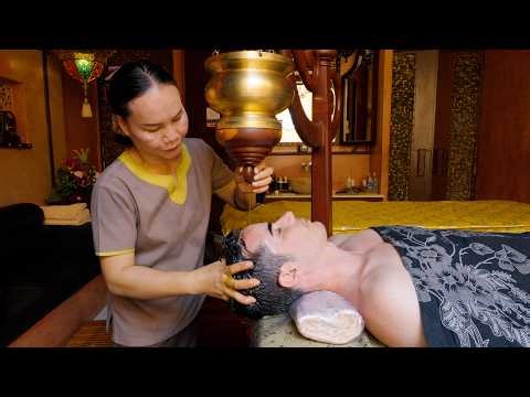 ASMR: Extremely Relaxing Rain Therapy & Head Shirodarah Massage