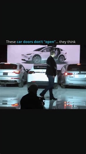 Wireofai on Instagram: "Ever try opening your door in a tight NYC garage or Target parking lot and instantly regret it? That’s exactly the problem Tesla tried to solve with the Model X Falcon Wing doors. When Elon first showed them off, the flex wasn’t the wings — it was the brains. Each door scans the space around it — cars, walls, ceilings — then calculates a custom opening path in real time. One door might open higher, the other barely move. It’s AI-powered motion planning, not just hinges an