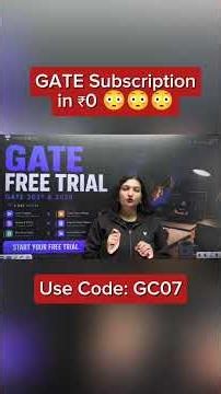 GATE Exam Preparation Subscribe in ₹0 #unacademy #gate2027 #freetrail