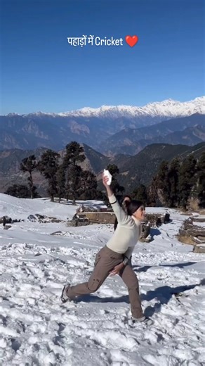 51K views · 173 reactions | Share this with a friend and make your plan ️  @therealanitajiyani [ Tags: Female Cricket, Women's Cricket, Mountain Cricket, Love Cricket, Bleed Blue, Indian Cricket, Himalaya, Manali, Snow ] | Female Cricket | Facebook