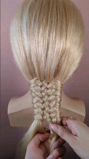 Chinese ladder braid #braids #easyhairstyle #ponytail