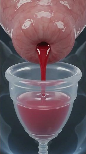 How Does a Menstrual Cup Collect Period Blood? 🩸 | 3D Medical Animation