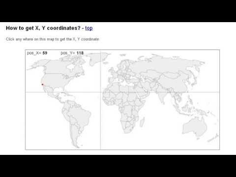 How to get X, Y Coordinate on World Map