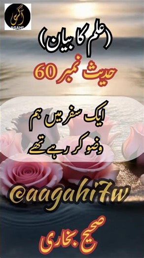 Hadees no 60||Sahi Bukhari|ایڑیوں کی خرابی دوزخ سے ہونے والی ہے|(کتاب علم کا بیان)#shorts